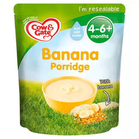 Cow & Gate Banana Porridge Baby Cereal 4-6+ Months - toylibrary.lk