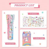 37pcs Style Girls Unicorn Stationery Gift Set for Birthday and Christmas - toylibrary.lk