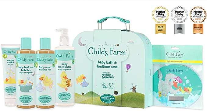Childs Farm Baby Bedtime Suitcase Gift Set 850ml Baby Wash