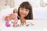 Barbie Doll and Newborn Pups Playset with Dog - toylibrary.lk