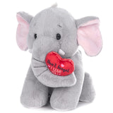 My OLi 8" Plush Elephant Teddy Soft Elephant with Red Heart Stuffed Animal I Love You Elephant Plush Toys for Babies Kids Boys Girls Lover - toylibrary.lk