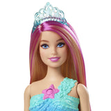 Mermaid Barbie Doll with Water-Activated Twinkle Light-Up Tail, Barbie Dreamtopia Mermaid Toys, Pink-Streaked Hair, HDJ36 - toylibrary.lk