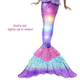 Mermaid Barbie Doll with Water-Activated Twinkle Light-Up Tail, Barbie Dreamtopia Mermaid Toys, Pink-Streaked Hair, HDJ36 - toylibrary.lk