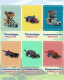 6 Packs Dinosaur Pull Back Cars - toylibrary.lk