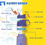 Kids Water Bottle with Straw, BPA Free Leak Proof 450ml Drinking Bottle - toylibrary.lk