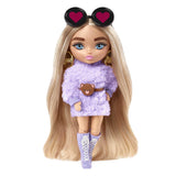 Barbie Extra Minis Doll #4 (5.5 in) Wearing Fluffy Purple Fashion, - toylibrary.lk