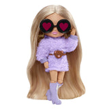 Barbie Extra Minis Doll #4 (5.5 in) Wearing Fluffy Purple Fashion, - toylibrary.lk