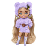 Barbie Extra Minis Doll #4 (5.5 in) Wearing Fluffy Purple Fashion, - toylibrary.lk