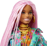Extra Doll #10 in Floral-Print Jacket & Jogger Set with DJ Mouse Pet - toylibrary.lk