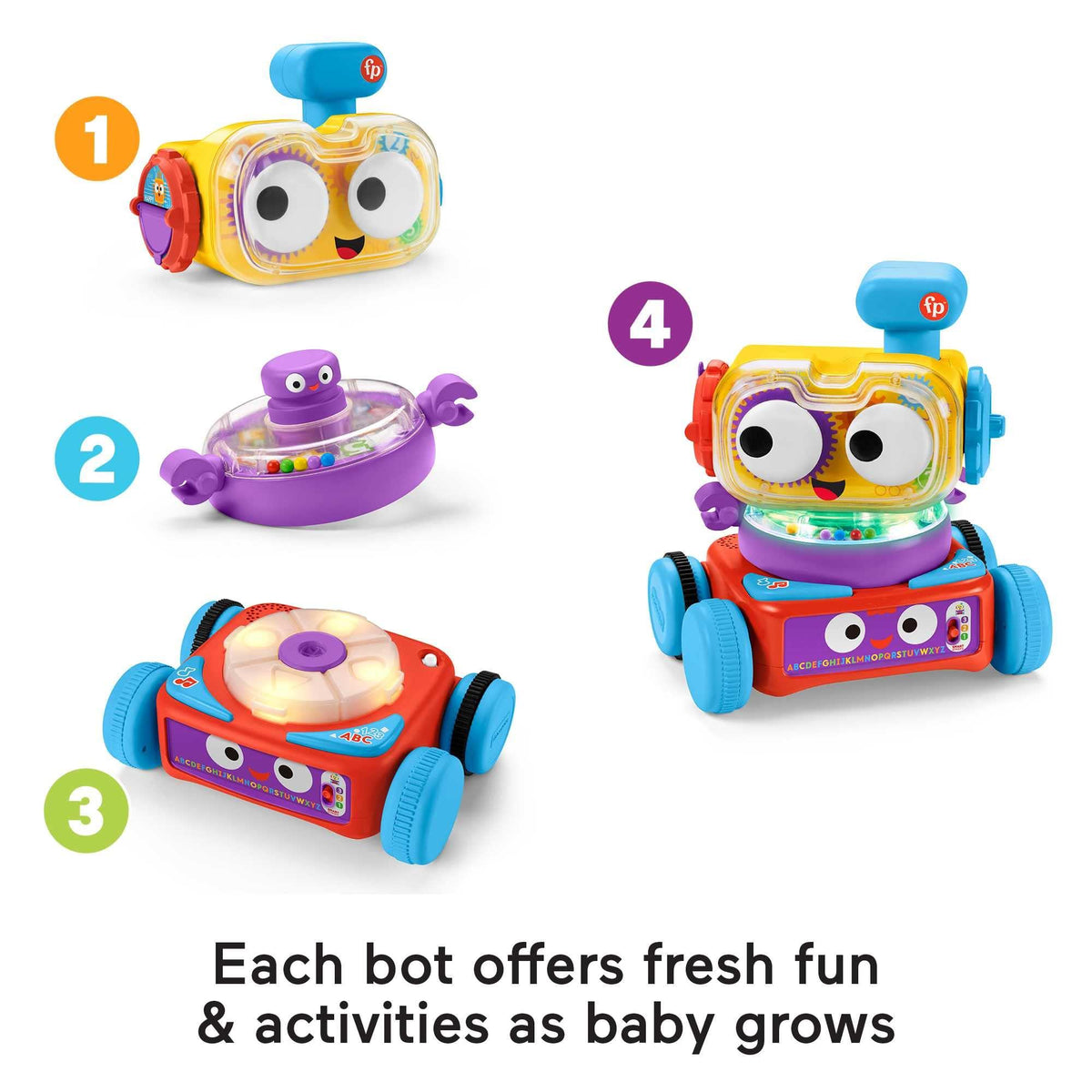4in1 Ultimate Learning Bot, electronic activity toy with lights