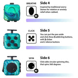 Green Fidget Cube Fidget Toy ADHD Stress Anxiety - toylibrary.lk
