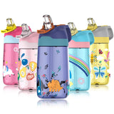 Kids Water Bottle with Straw, BPA Free Leak Proof 450ml Drinking Bottle - toylibrary.lk