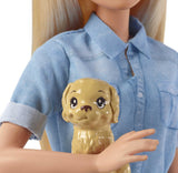 Barbie Travel Doll - Blonde Doll with Puppy & Opening Pink Suitcase - toylibrary.lk