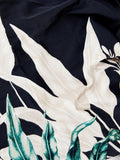 Navy Leaf Double Duvet Set