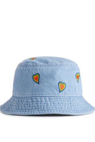 Embroidered Denim Bucket Hat