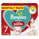 Baby Nappy Pants Size 7 (17+ kg/37.5 Lb),  112 Nappies - toylibrary.lk