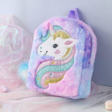 Cute Plush Unicorn Backpack Furry Bookbag for Kids - toylibrary.lk