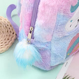 Cute Plush Unicorn Backpack Furry Bookbag for Kids - toylibrary.lk