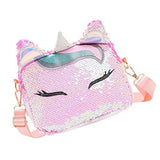 Girls Unicorn Sequins Bag Glitter Crossbody Purse Shoulder Bag - toylibrary.lk