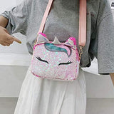 Girls Unicorn Sequins Bag Glitter Crossbody Purse Shoulder Bag - toylibrary.lk