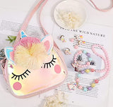 Hifot Unicorn Crossbody Bag Purse with Jewelry Set Little Girls - toylibrary.lk