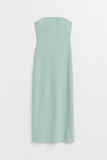 Ribbed jersey bandeau dress