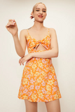 Tie-detail cut-out dress