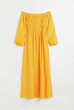 Crêpe off-the-shoulder dress
