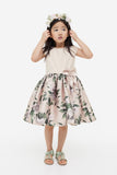 Bow-detail printed dress