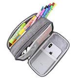 Large Pencil Cases for Kids, Big Capacity Pencil Bag Pouch with 3 Compartments - toylibrary.lk