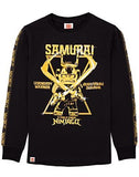 Ninjago T-Shirt for Boys | Kids Samurai Black Long Sleeve Top - toylibrary.lk
