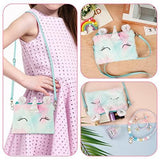 Plush Unicorn Bag Shoulder Bag Girl Jewellery Set - toylibrary.lk