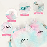 Plush Unicorn Bag Shoulder Bag Girl Jewellery Set - toylibrary.lk