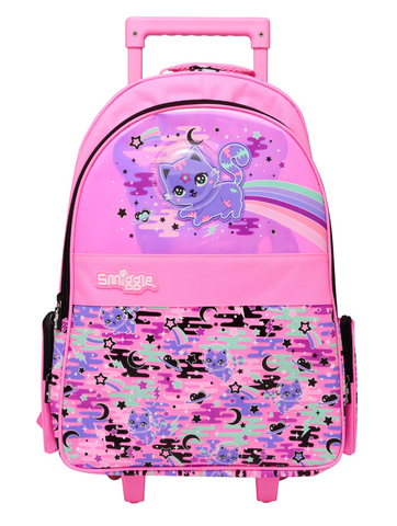Away Trolley Backpack With Light Up Wheels - Pink