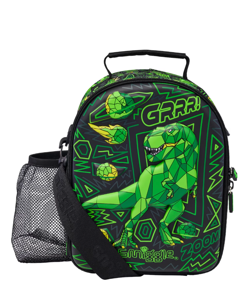 Wild Side Hardtop Curve Lunchbox With Strap - Black/Green | toylibrary.lk