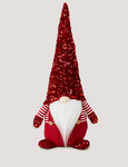 Red Light Up Christmas Gnome (27cm x 18cm x 60cm)
