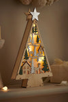 Light Up Wooden Christmas Tree Ornament