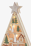 Light Up Wooden Christmas Tree Ornament