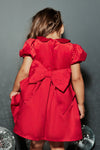 Red Velvet And Taffeta Prom Dress (3mths-8yrs)