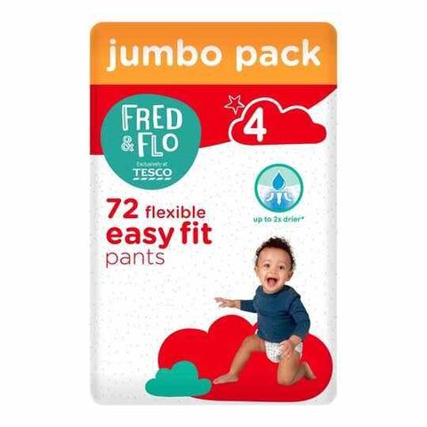Fred & Flo Easy Fit Pants Jumbo Pack Size 4 72 Pack - toylibrary.lk