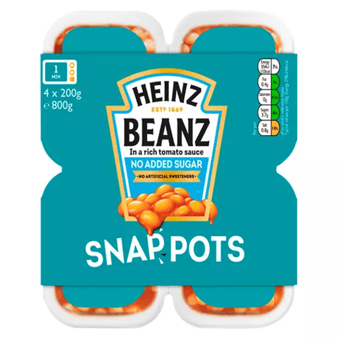 Heinz No Added Sugar Beanz in Tomato Sauce Snap Pots - toylibrary.lk