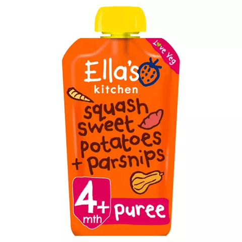 Ella's Kitchen Organic Squash, Sweet Potato + Parsnip Baby Food Pouch 4+ Months - toylibrary.lk