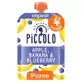 Piccolo Organic Apple, Banana & Blueberry 4 Months+ - toylibrary.lk