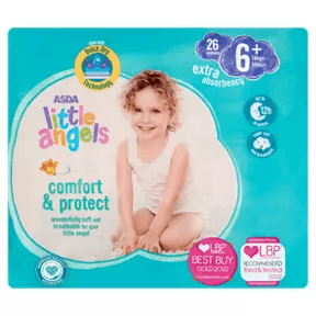 ASDA Little Angels Comfort & Protect 6+ 26 Nappies - toylibrary.lk