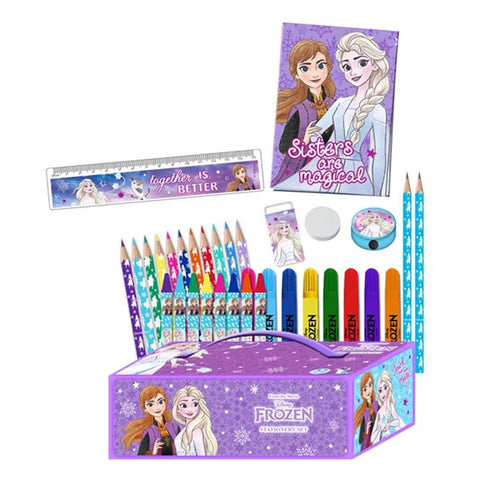 Frozen Kids Girls 44 Pieces Colouring Case - toylibrary.lk