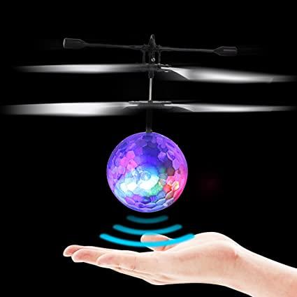 EGOFLYYA Flying Ball Toys, Globe Shape Magic Controller Mini Drone with Colorful Lights Spinner, Fly Orb, Safe for Kids Adults Gift Outdoor Indoor - toylibrary.lk