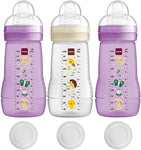 MAM Baby Bottles 270 ml Easy Active Baby Bottle Set of 3 Girl - toylibrary.lk