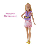 Barbie Doll and Newborn Pups Playset with Dog - toylibrary.lk