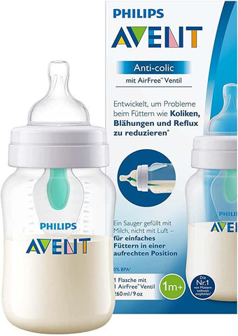 Scf813/14 - Anti-Colic Bottle with Patented Air System, 260 ml, Silicone, Transparent - toylibrary.lk