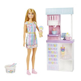Barbie Ice Cream Shop Playset with 12 in Blonde Doll, Ice Cream Shop - toylibrary.lk